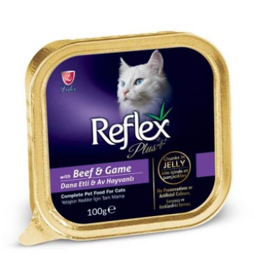 Reflex - Reflex Plus Biftek Av Hayvanı Kase 100 Gr X 32 Adet