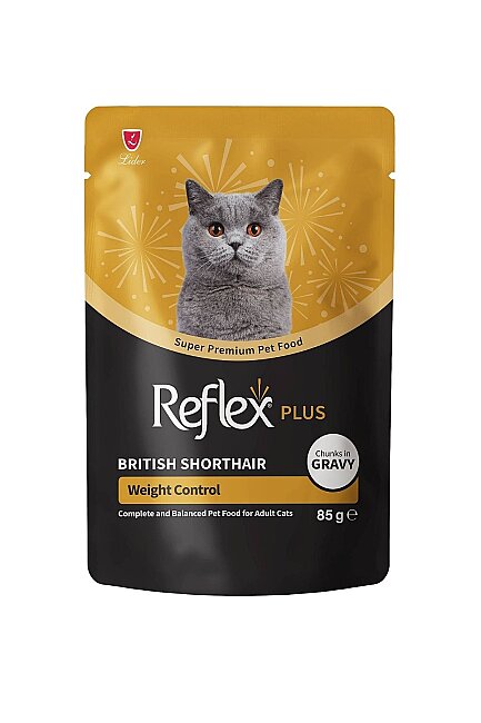 Reflex Plus - Reflex Plus British Shorthair Yetişkin Kedi Pouch Mama 85 Gr