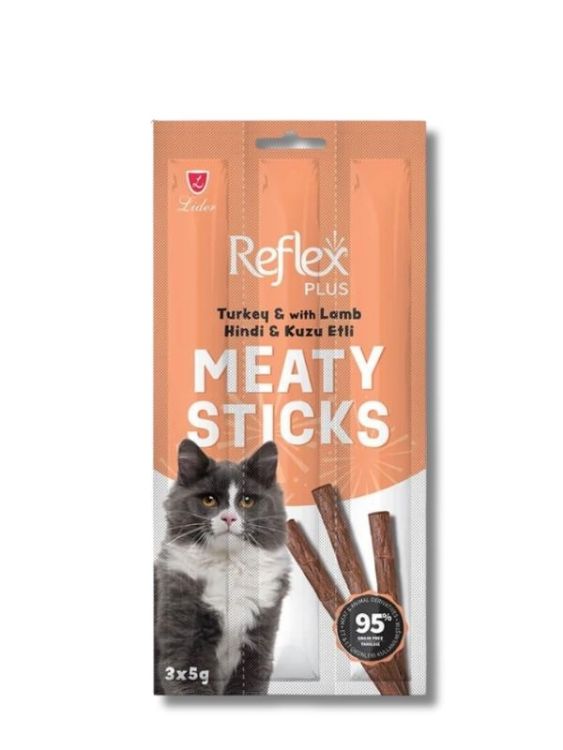 Reflex Plus Hindili Kuzulu Tahılsız Kedi Ödül Çubuğu 5 gr x 3 Adet