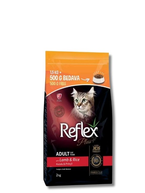 Reflex Plus - Reflex Plus Kuzulu Yetişkin Kedi Maması 1,5 kg + 500 gr
