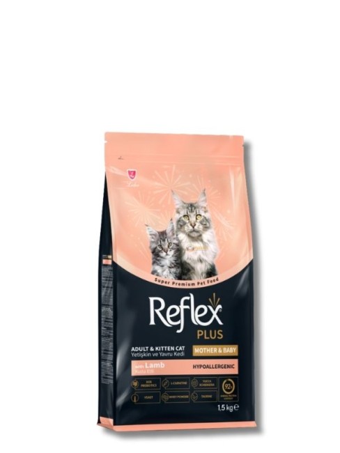 Reflex Plus - Reflex Plus Mother&Babycat Kuzu Etli ve Pirinçli Yavru Kedi Maması 1,5 kg