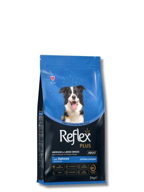 Reflex Plus Orta ve Büyük Irk Somonlu Yetişkin Köpek Maması 3 kg