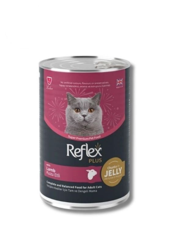 Reflex Plus Parça Etli Kuzulu Kedi Konservesi 400 gr
