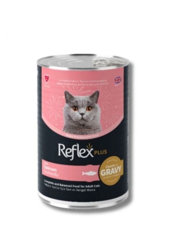 Reflex Plus Parça Etli Somonlu Kedi Konservesi 400 gr