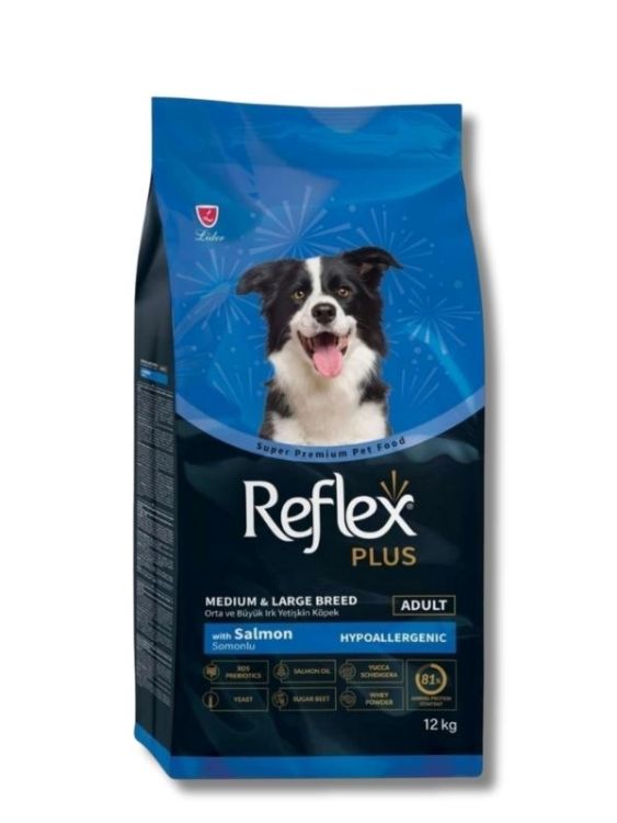 Reflex Plus Somonlu Orta Büyük Irk Yetişkin Köpek Maması 12 kg