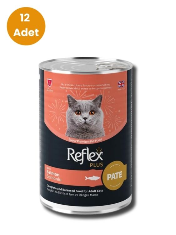 Reflex Plus Somonlu Pate Form Kedi Konservesi 395 gr (12 Adet)