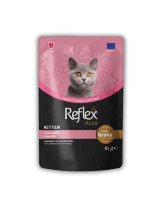 Reflex Plus Sos İçinde Parça Kuzu Etli Yavru Kedi Pouch 85 Gr