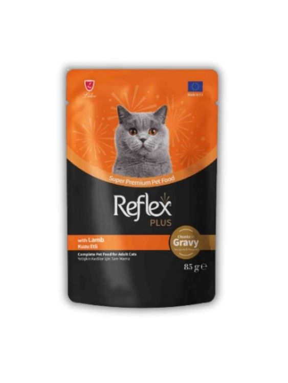 Reflex Plus Sos İçinde Parça Kuzu Etli Yetişkin Kedi Pouch 85 Gr