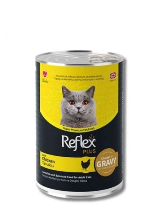 Reflex Plus Tavuk Eti Parçacıklı Kedi Konservesi 400 gr