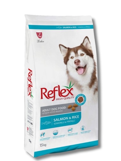 Reflex - Reflex Somon Balıklı ve Pirinçli Yetişkin Köpek Maması 15 Kg