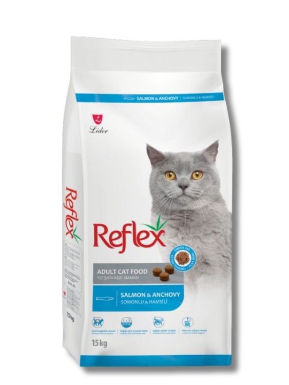 Reflex Somonlu ve Hamsili Yetişkin Kedi Maması 15 kg