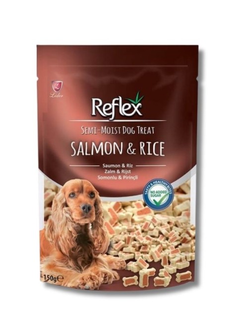 Reflex - Reflex Somonlu ve Pirinçli Yarı Yumuşak Köpek Ödül Maması 150 gr