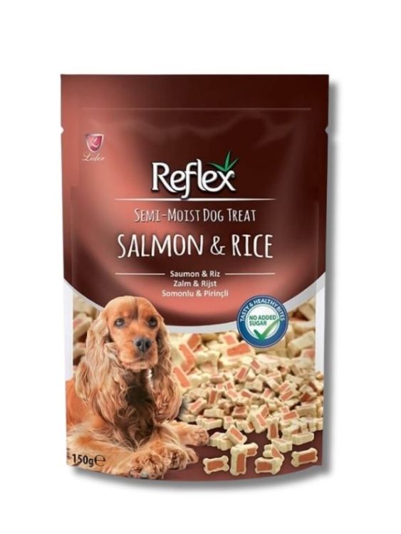 Reflex Somonlu ve Pirinçli Yarı Yumuşak Köpek Ödül Maması 150 gr