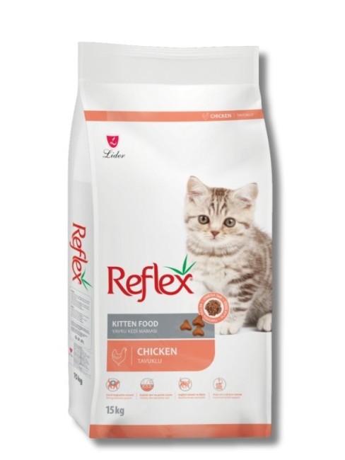 Reflex - Reflex Tavuklu ve Pirinçli Yavru Kedi Maması 15 kg