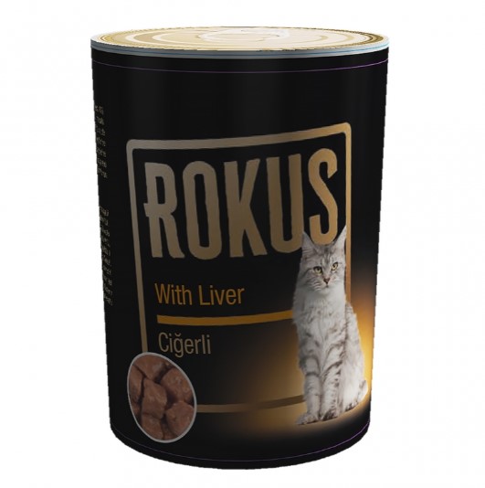 Rokus Ciğerli Yetişkin Kedi Konserve 410 Gr X 24 Adet