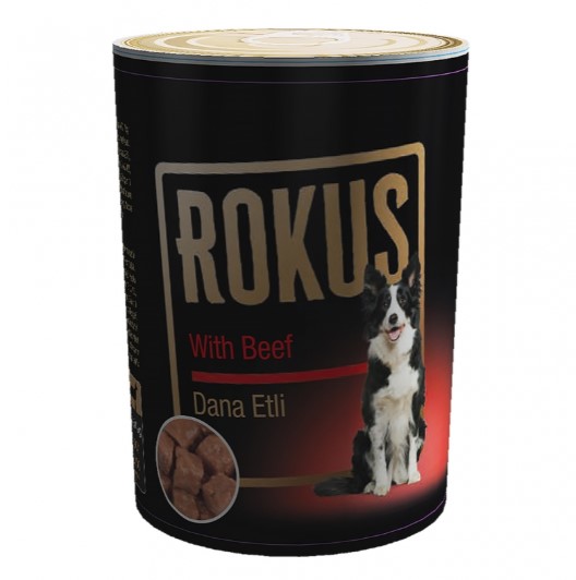 Rokus Dana Etli Yetişkin Köpek Konserve 410 Gr X 24 Adet