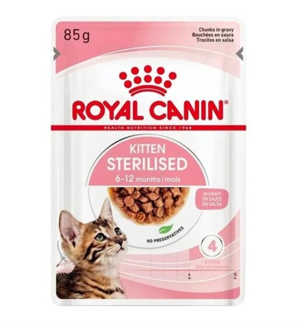 Royal Canin - Royal Canin Kitten Sterilised Pouch Gravy 85 Gr X 12 Adet