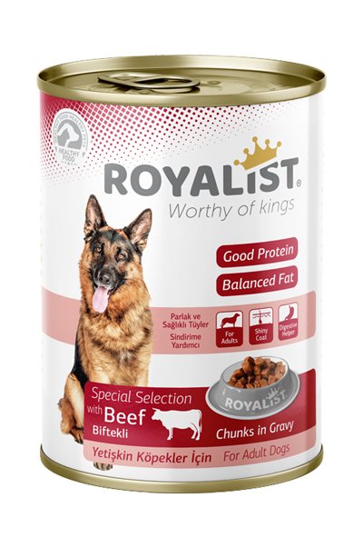 Royalist - Royalist Biftekli Yetişkin Köpek Konserve 400 Gr X 12 Adet