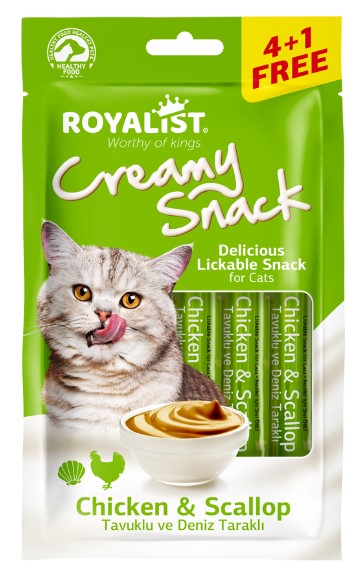 Royalist Creamy Snack Tavuk Ve Deniz Taraklı Krema Ödül 75gr X 20 Adet