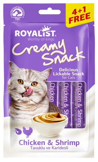 Royalist Creamy Snack Tavuk Ve Karidesli Krema Ödül 75gr X 20 Adet