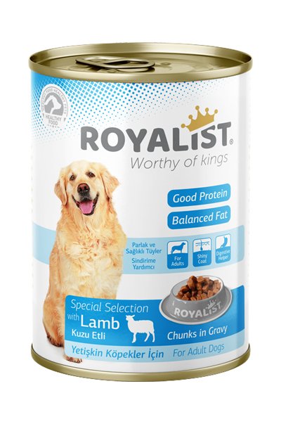 Royalist - Royalist Kuzu Etli Yetişkin Köpek Konserve 400 Gr X 12 Adet
