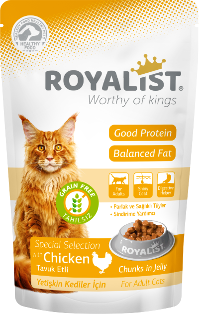 Royalist - Royalist Tavuklu Yetişkin Kedi Pouch 85gr x 24 Adet