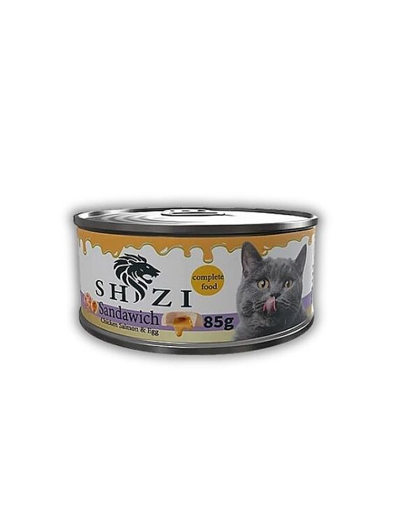 Shizi Gourmet Tavuklu Somonlu ve Yumurtalı Ezme Kedi Konserve Maması 85 Gr