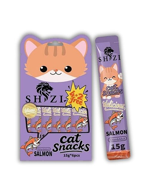 Shizi - Shizi Somonlu Krema Kedi Ödülü 15 Gr 6 lı