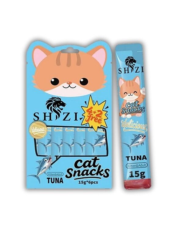 Shizi Ton Balıklı Krema Kedi Ödülü 15 Gr 6 lı
