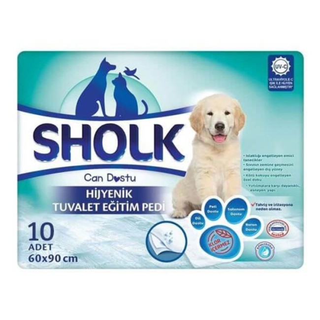 Sholk - Sholk Köpek Hijyenik Tuvalet Eğitim Pedi 60x90cm 10lu