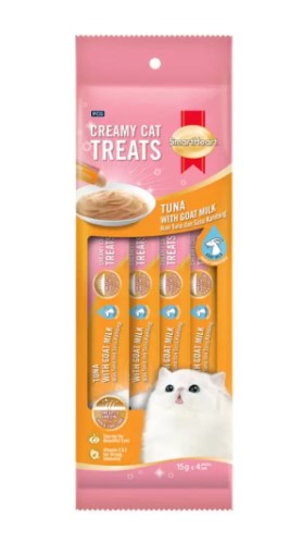 Smart Heart Ton Balıklı Ve Keçi Sütlü Krema Kedi Ödülü 4 Lü 15 Gr X 12 Adet