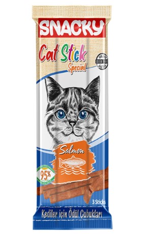 Snacky Somonlu Kedi Stick Ödül 15 Gr X 10 Adet
