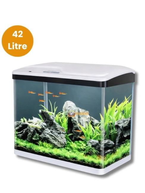 Sobo - Sobo 745-SO-500F-B Beyaz Komple Akvaryum 42 Litre