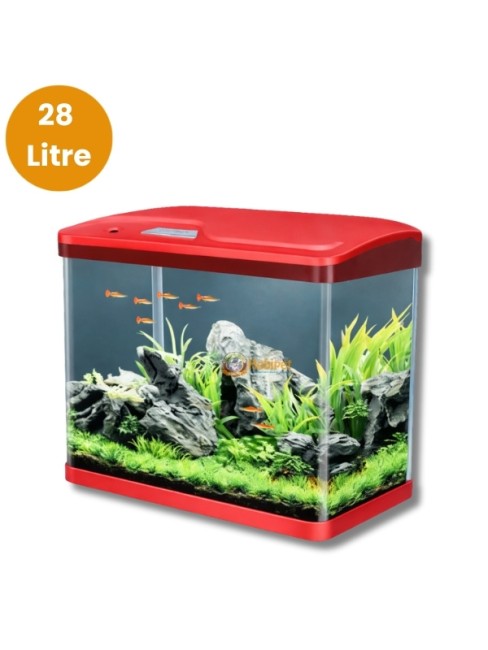 Sobo - Sobo 745-SO-400F-K Kırmızı Komple Akvaryum 28 Litre