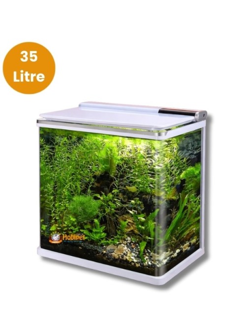 Sobo - Sobo 745-T-630F-B Beyaz Komple Akvaryum 35 Litre