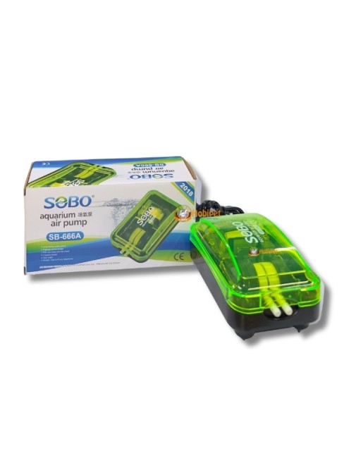 Sobo - Sobo Çift Çıkışlı Akvaryum Hava Motoru SB-666A