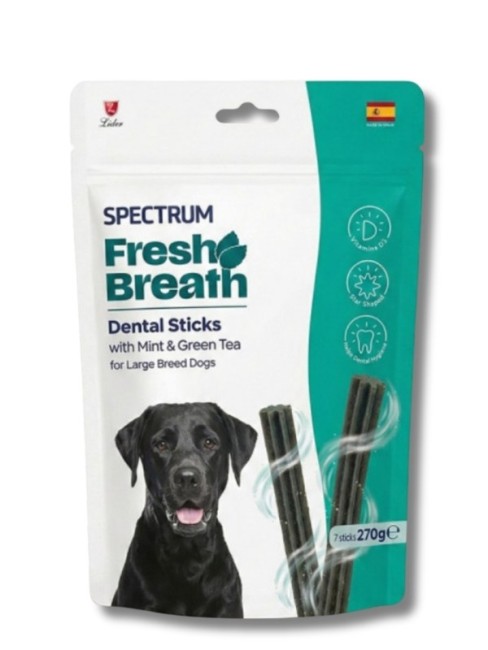 Spectrum - Spectrum Naneli ve Yeşil Çaylı Dental Stick Büyük Irk Köpek Ödülü 270 gr