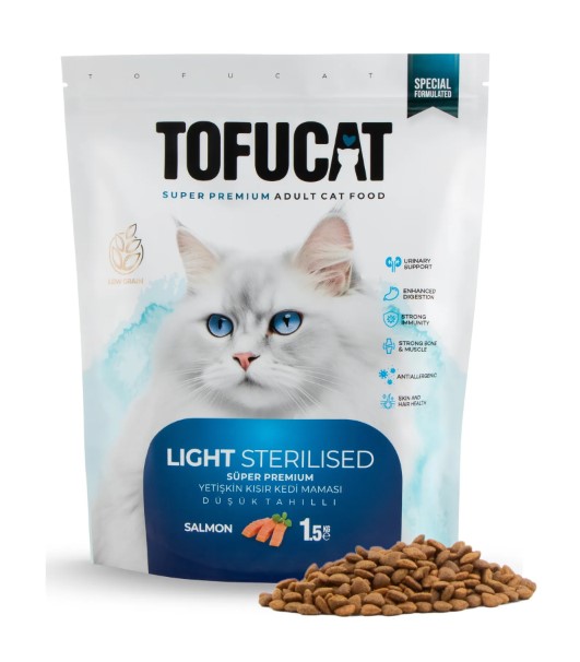 Tofucat Sterilised Somonlu Kısırlaştırılmış Kedi Maması 1.5 Kg