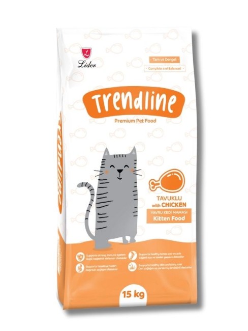 Trendline - Trendline Tavuklu Yetişkin Kedi Maması 15 kg