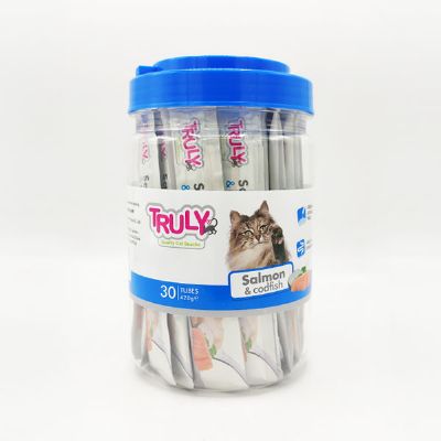 Truly Somon Ve Morina Balıklı Krema Kedi Ödülü 14 Gr X 30 Adet Truly Somon Ve Morina Balıklı Krema Kedi Ödülü 14 Gr X 30 Adet
