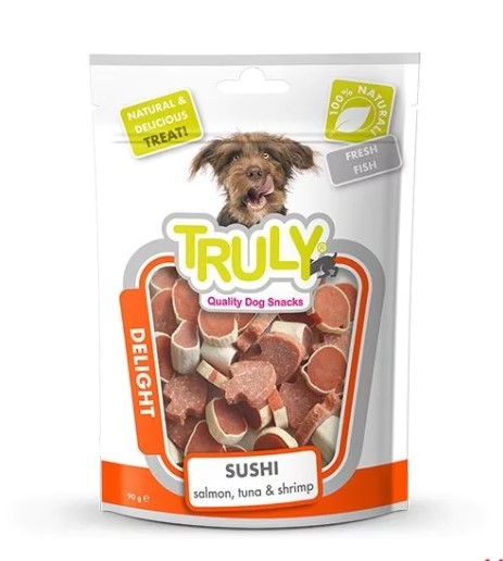 Truly Yumuşak Somon Tuna Karidesli Sushi Bar Köpek Ödülü Cc-25s 90 Gr X 15 Adet