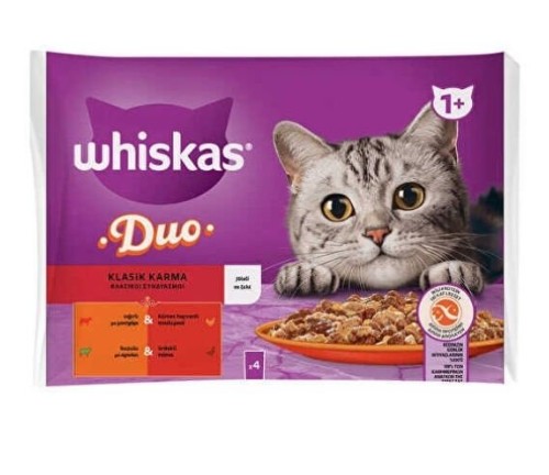 Whiskas - Whiskas Duo Klasik Karma Karışık 4 X 85 Gr Pouch X 13 Adet (443142)
