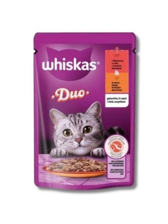 Whiskas Duo Kümes Hayvanlı ve Sığır Etli Kedi Maması 85 gr (443047)
