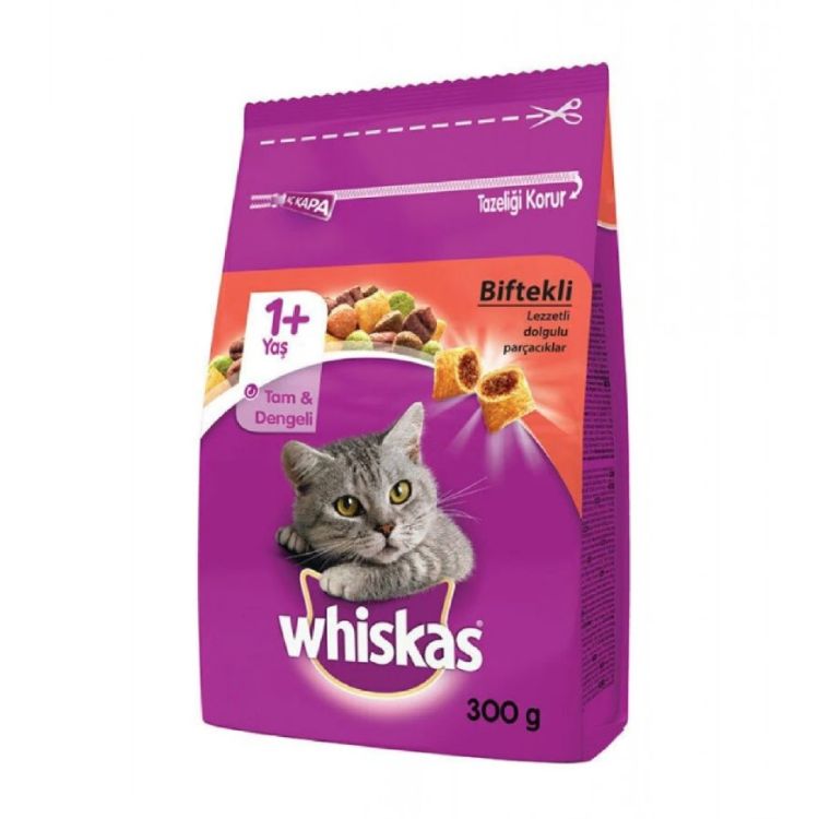 Whiskas Sığır Etli Yetişkin Kedi Maması 300 Gr X 14 Adet