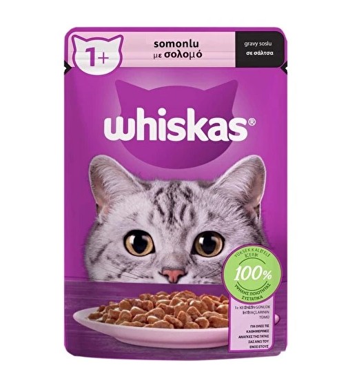 Whiskas - Whiskas Somonlu Yetişkin Kedi Pouch Mama 85 Gr X 28 Adet (443938)