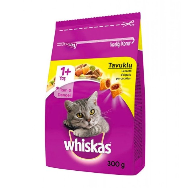 Whiskas - Whiskas Tavuklu Yetişkin Kedi Maması 300 Gr X 14 Adet