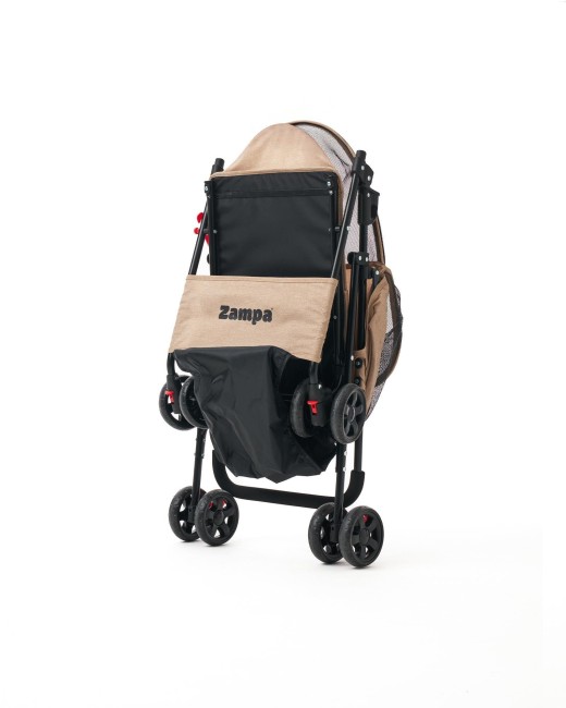 Zampa Aero Kedi & Köpek Arabası Kahverengi 42×69×96 cm (ZS-101-BR) - Thumbnail