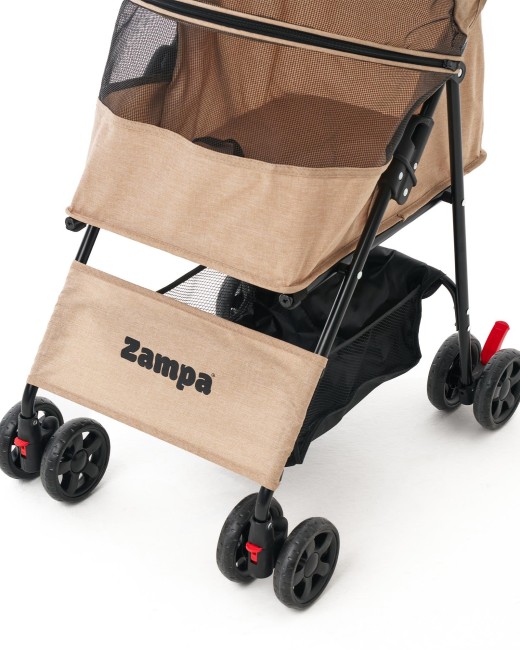 Zampa Aero Kedi & Köpek Arabası Kahverengi 42×69×96 cm (ZS-101-BR) - Thumbnail