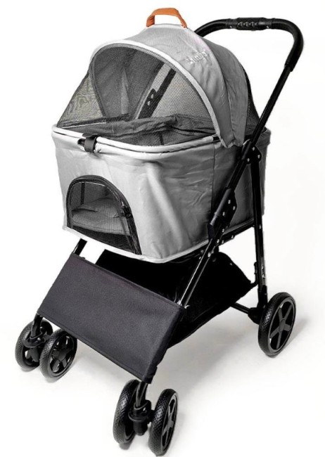 Zampa - Zampa Albon Kedi Köpek Arabası Gri LD02-G 53x77x100 Cm