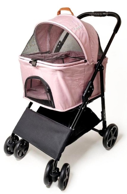 Zampa - Zampa Albon Kedi Köpek Arabası Pembe LD02-P 53x77x100 Cm